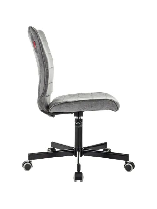 Кресло VB_EChair 303 серый Light-19 крестов. металл черный