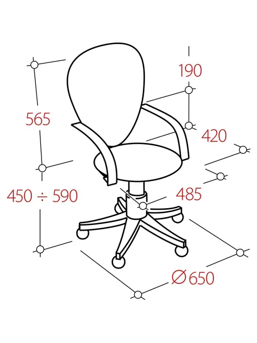 Кресло VB_EChair-224 PPU к/з черный, металл