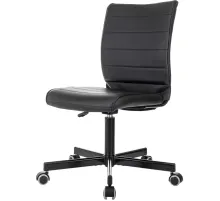 Кресло VB_EChair 303 PU черный эко.кожа крестов. металл черный