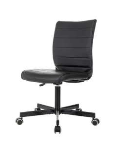 Кресло VB_EChair 303 PU черный эко.кожа крестов. металл черный
