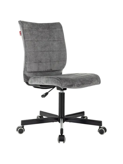 Кресло VB_EChair 303 серый Light-19 крестов. металл черный