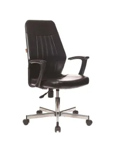 Кресло VB_EChair-224 DSL PPU к/з черный, хром