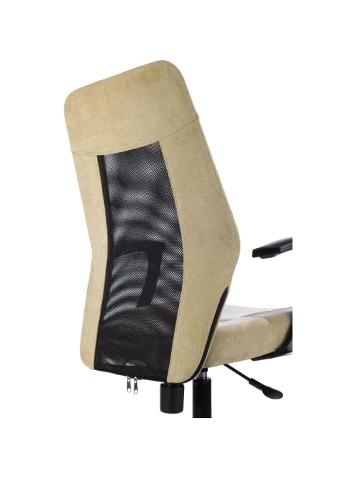 Кресло VB_EChair 225 DSL беж/черн Light-21 сетка/ткань хром