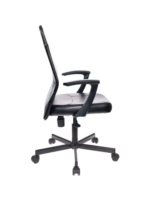Кресло VB_EChair-224 PPU к/з черный, металл