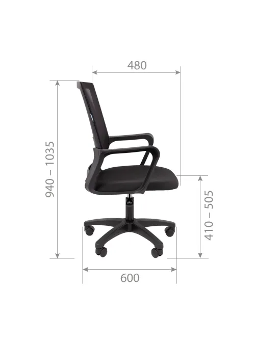Кресло VT_Chairman 606LT Россия TW-01 черный