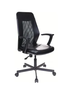 Кресло VB_EChair-225 PTW к/з черный, сетка черная
