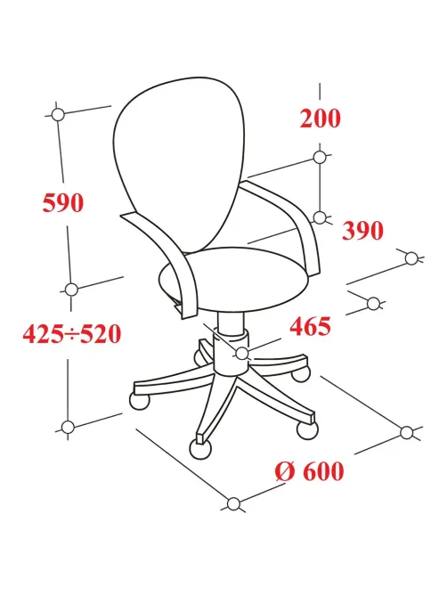 Кресло VT_СHAIRMAN 205 (PRESTIGE ERGO) ткань T08 черный