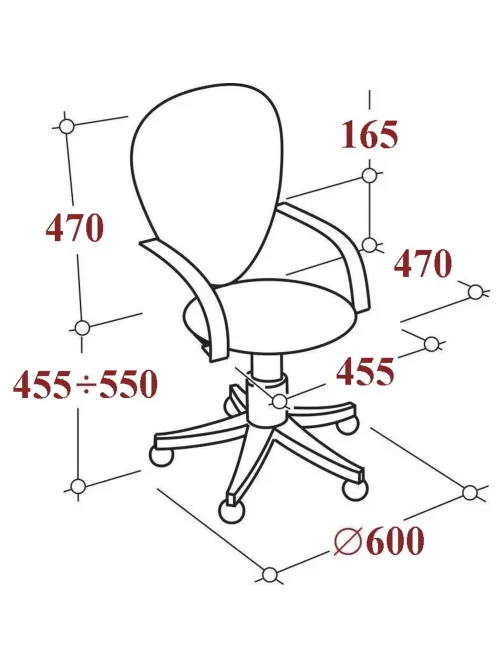 Кресло VT_CH696 ткань черная, сетка черная DW62