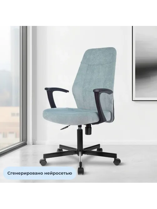Кресло VB_EChair 224 PPU серо-голубой Light-28 металл