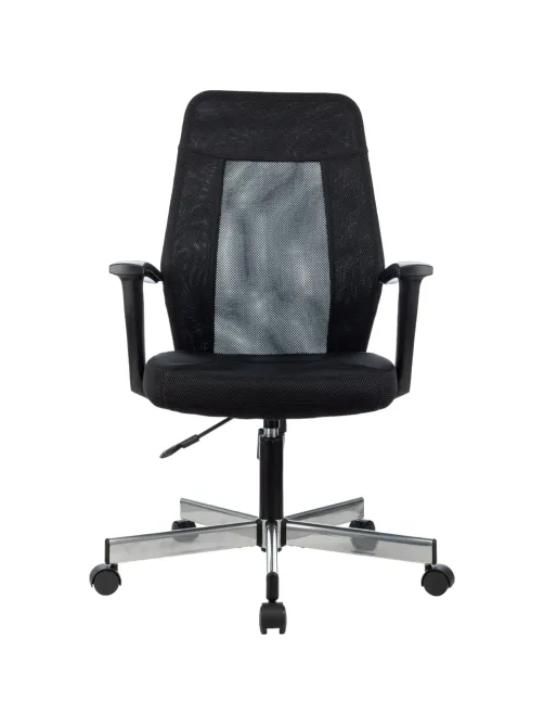 Кресло VB_EChair 225 DSL черный сетка/ткань хром