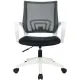 Кресло VB_Echair-396W (LT) сетка/ткань черный пластик белый