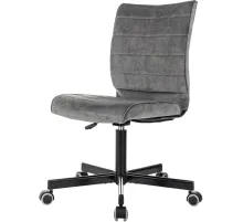 Кресло VB_EChair 303 серый Light-19 крестов. металл черный