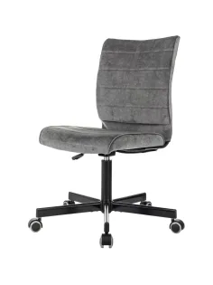 Кресло VB_EChair 303 серый Light-19 крестов. металл черный