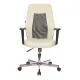 Кресло VB_EChair-225 DSL PTW к/з бежевый OR-10/сетка черная TW, хром