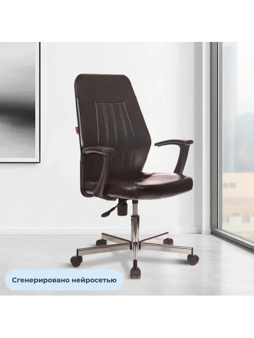 Кресло VB_EChair-224 DSL PPU к/з черный, хром