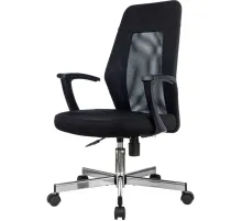 Кресло VB_EChair 225 DSL черный сетка/ткань хром