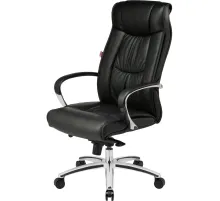 Кресло BN_Fc_Руководителя Echair-534 TL кожа черная, хром