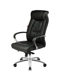 Кресло BN_Fc_Руководителя Echair-534 TL кожа черная, хром