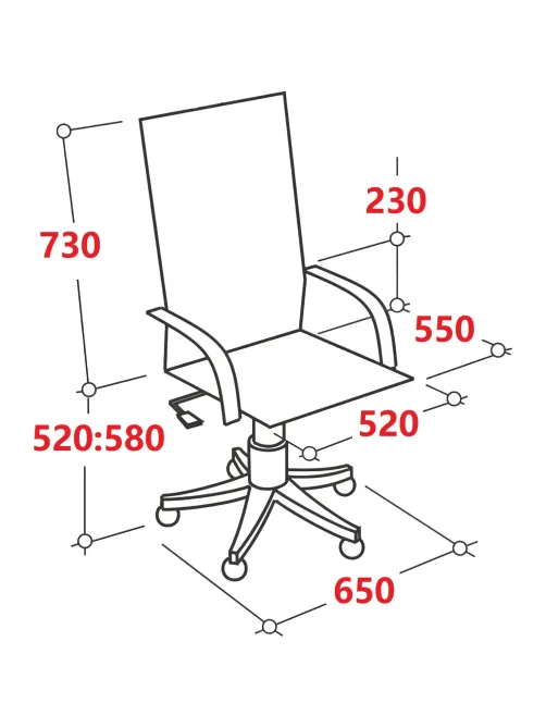 Кресло BN_SH_EChair-515 MPU кожзам черный, хром