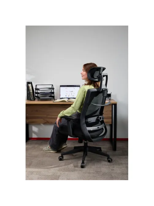 Кресло BN_Hg_EChair-520 STC сетка/ткань черный, пластик