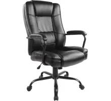 Кресло BN_Dp_EChair-584 TR рецикл.кожа черный, металл черный