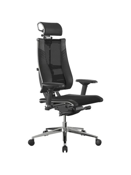 Кресло MT_Y 4DT B2-15D YM93+Infinity+carbon черный, крест.хр