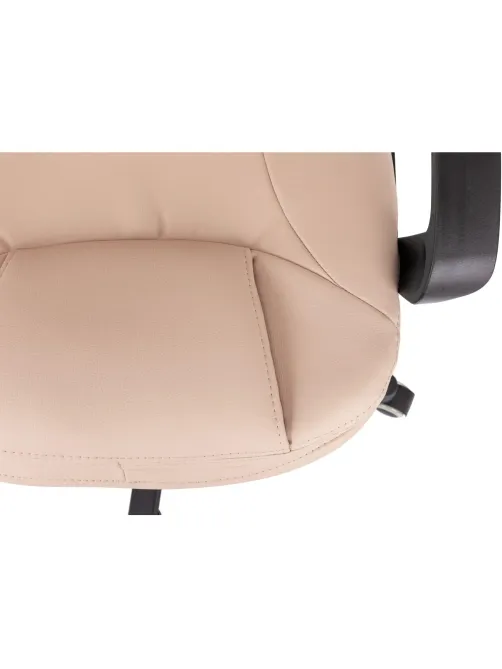 Кресло VB_EChair 668LT PU бежевый эко.кожа крестов. пластик