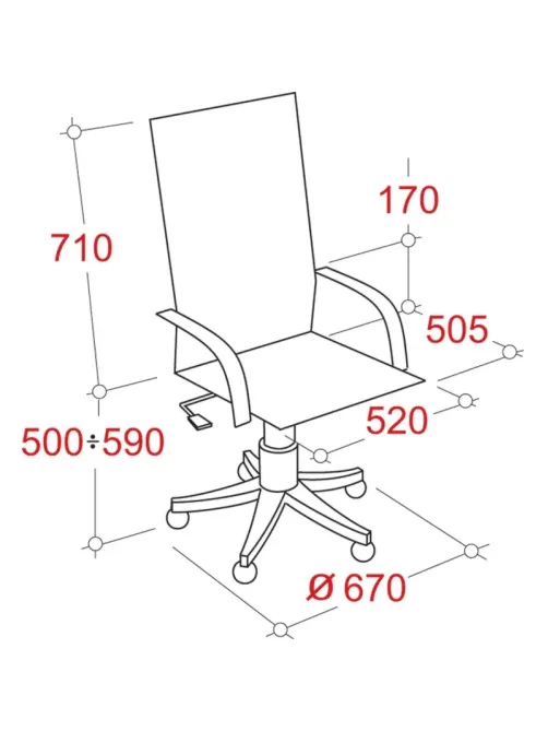 Кресло BN_Dp_Руководителя EChair-524 TPU к/з черный, хром