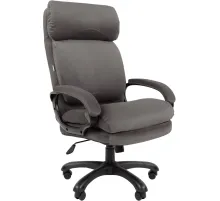 Кресло VT_Chairman Home 505 Россия ткань Т-55 серый (черный пластик)