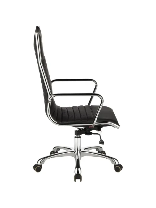 Кресло BN_Jl_Руководителя EChair-704 TL кожа черная, хром