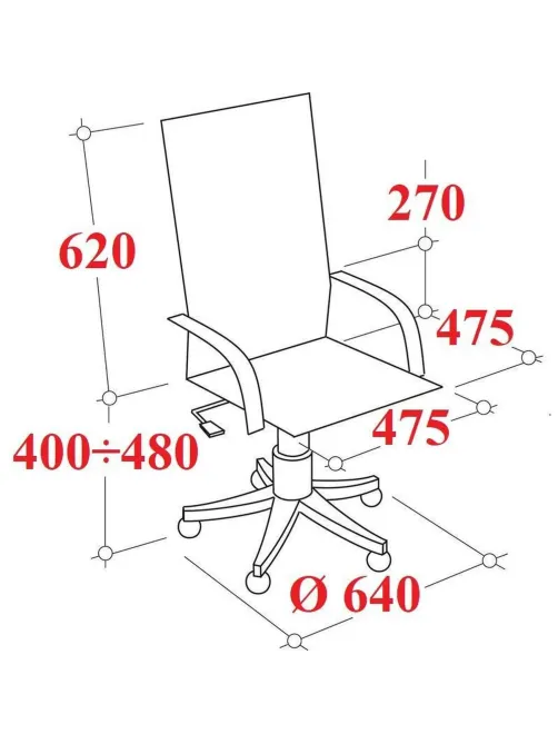 Кресло BN_Y_EChair-711 TPU к/з черный, хром