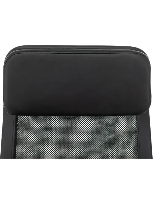 Кресло VB_EChair-651 TPU кожзам черный, сетка черая,металл