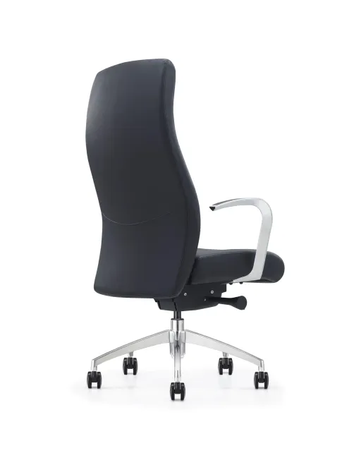 Кресло ЮФК Комус Мебель Easy Chair 501, экокожа, черный, алюминий