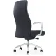 Кресло ЮФК Комус Мебель Easy Chair 501, экокожа, черный, алюминий