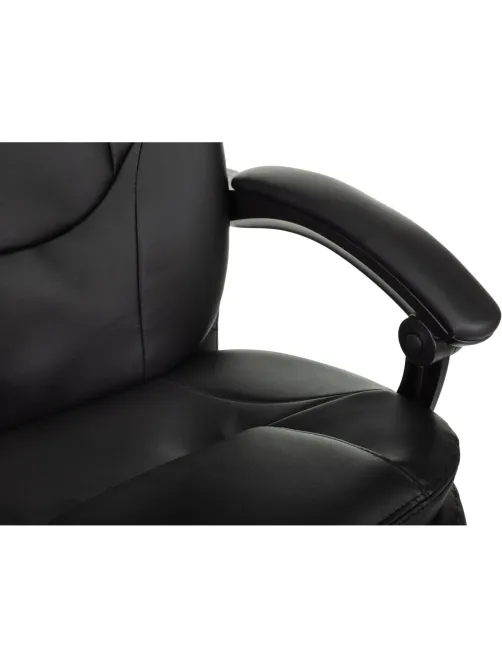 Кресло VB_EChair 668 PU P черный эко.кожа подст.для ног