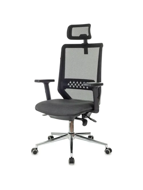 Кресло VB_EChair 663 TC-H/SL черный TW-01 38-418 сетка/ткань