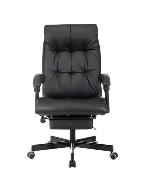 Кресло VB_EChair 624 PU PM черный эко.кожа  подст.для ног