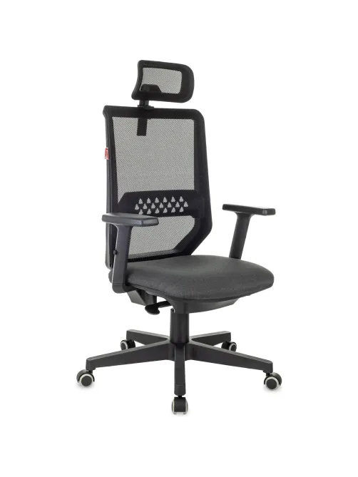 Кресло VB_EChair 663 TC-H черный TW-01 38-418 сетка/ткань