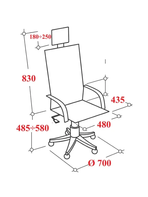 Кресло BN_Hg_EChair-634 TC сетка/ткань черный