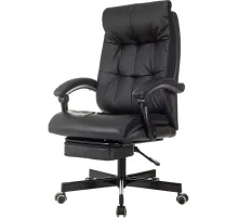Кресло VB_EChair 624 PU PM черный эко.кожа  подст.для ног