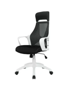 Кресло BN_Hg_EChair-578 TC сетка/ткань черный, пластик белый