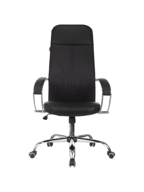 Кресло VB_EChair 655LT SL/TPU черный экокожа крестов. хром