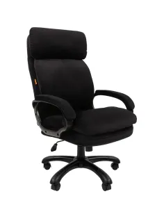 Кресло VT_Chairman Home 505 ткань Т-84 черный (черный пластик)