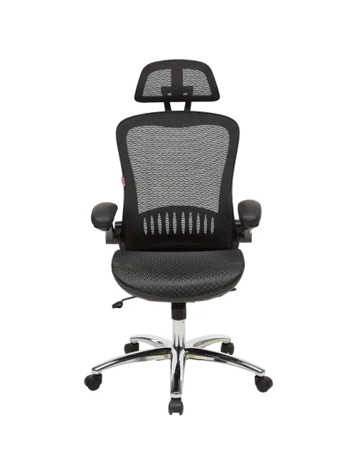 Кресло BN_Hg_EChair-552 TTW Net сетка черная, хром