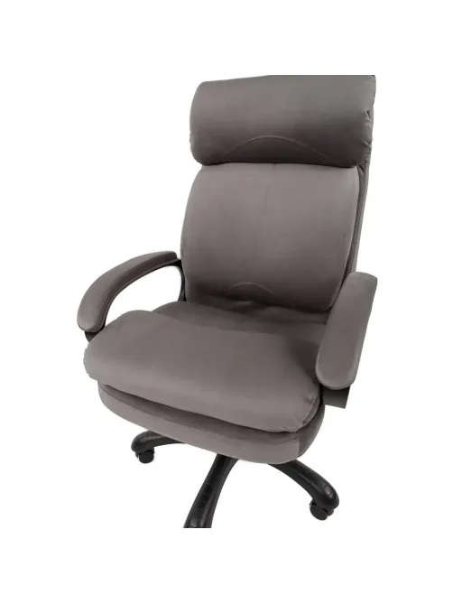 Кресло VT_Chairman Home 505 Россия ткань Т-55 серый (черный пластик)