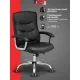 Кресло BN_Dt_EChair-550 TR рец.кожа черная, хром