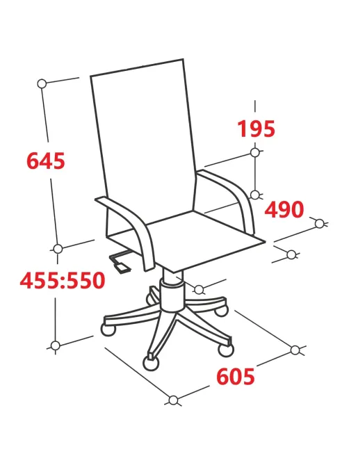 Кресло BN_SH_EChair-580 TPU кожзам черный, хром