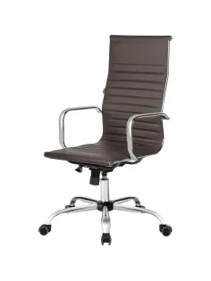 Кресло BN_Y_EChair-711 TPU к/з коричнев, хром