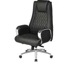 Кресло BN_Jl_Руководителя Echair-518 ML кожа черная, хром