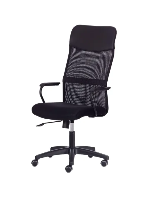 Кресло UT_Easy Chair 618 сетка/кож.зам, черный, 36-6/W-11
